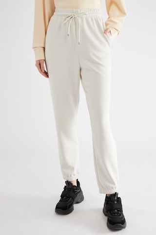 Pantaloni regular. - Bianco
