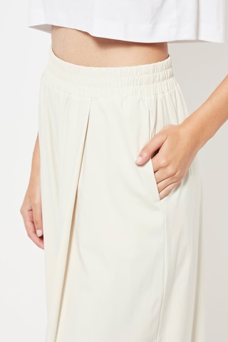 Pantaloni a vita alta - Ecrù