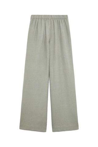 Pantaloni a vita alta in lino - Grigio 