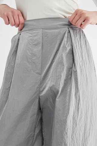 Pantaloni a palloncino a vita alta - Grigio chiaro