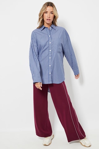 Pantaloni wide legs - Bordeaux