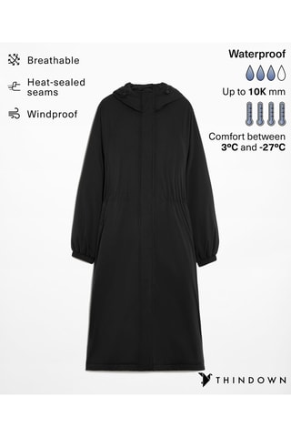 Impermeabile con cappuccio - Nero