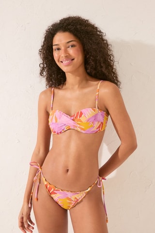 Slip bikini - Arancione e malva