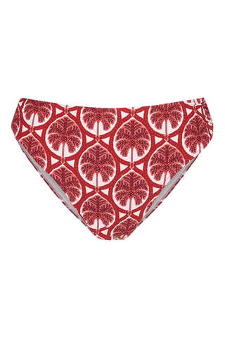 Slip bikini a vita alta - Rosso