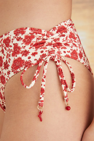 Slip bikini - Rosso ed ecrù