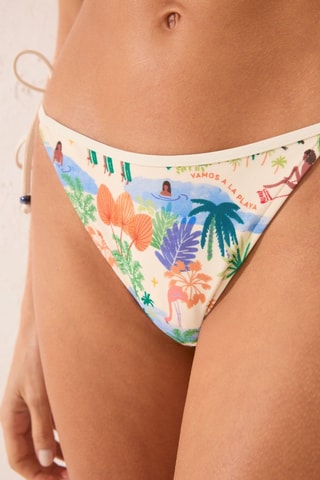 Slip bikini - Bianco e verde scuro