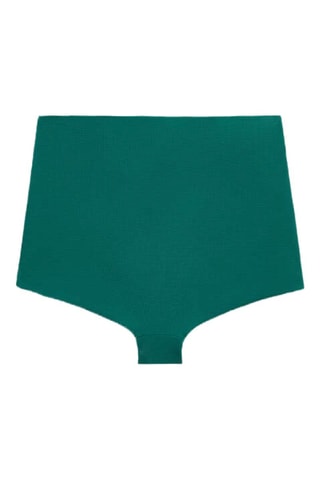Slip bikini a vita alta - Verde