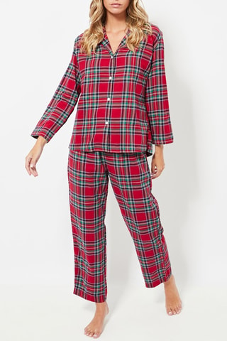 Pantaloni pigiama a vita alta - Rosso