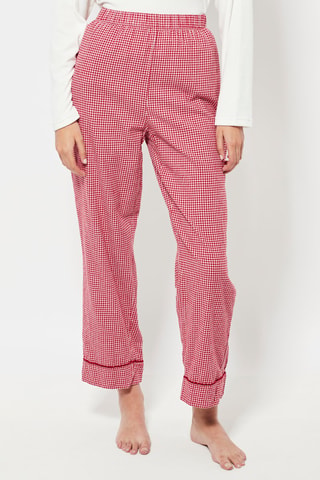Pantaloni pigiama a vita alta - Rosso