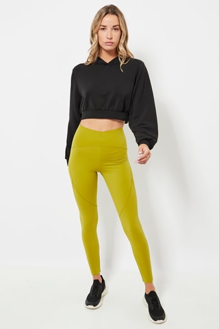 Leggings a vita alta - Verde oliva