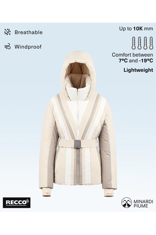 Piumino con cappuccio - Beige 