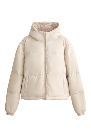 Piumino con cappuccio - Beige