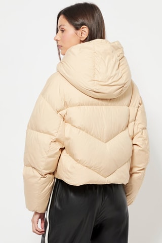 Piumino con cappuccio - Beige