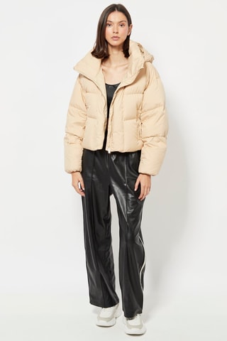 Piumino con cappuccio - Beige