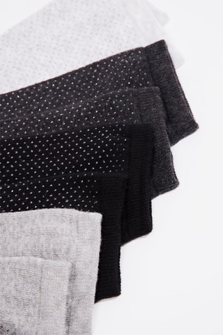 5 paia di calze - Grigio e nero