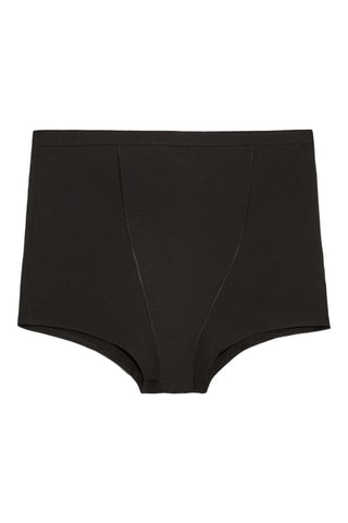 Culotte mestruale a vita alta - Nero