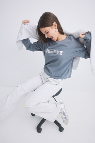 T-shirt - Grigio e argentato