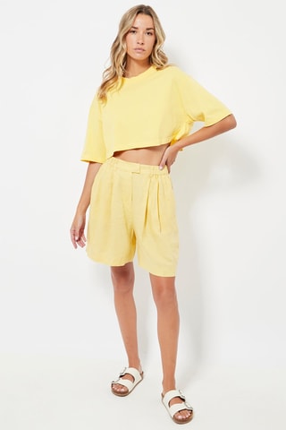 T-shirt cropped - Giallo