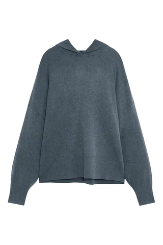 Felpa relaxed con cappuccio - Grigio