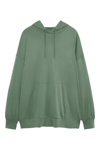 Felpa con cappuccio - Verde