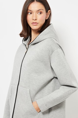 Sweater met Capuchon - Gemêleerd Grijs