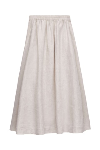 Gonna lunga in lino - Beige