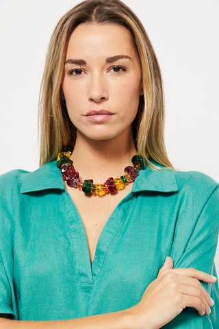 Collana - Verde e bordeaux