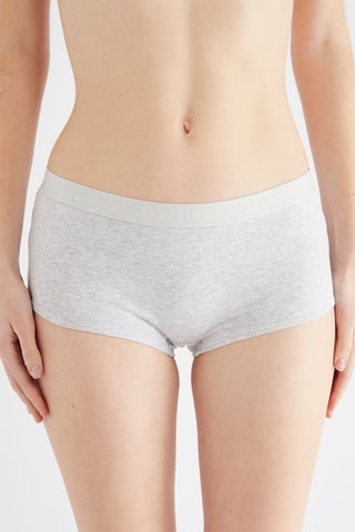 2 culotte - Grigio chiaro melange e bianco