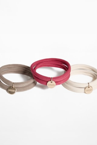 6 elastici per capelli - Rosa 