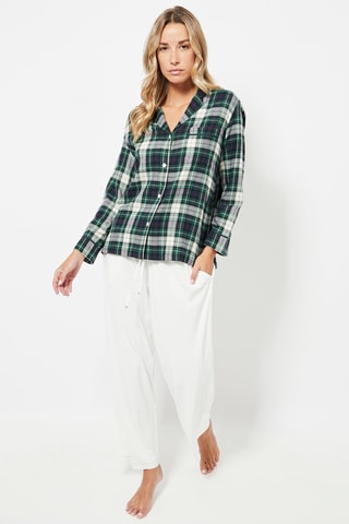 Pantaloni pigiama in velluto - Ecrù