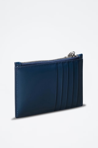 Porte-cartes en cuir nappa - Bleu pétrole