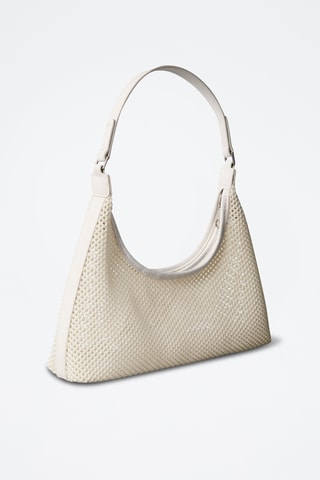 Sac porté épaule et pochette - Blanc et bordeaux