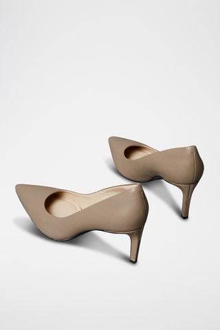 Escarpins en cuir - Taupe