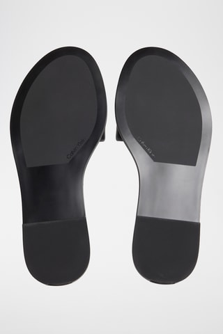 Mules en cuir - Noir