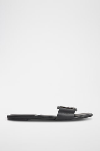 Mules en cuir - Noir