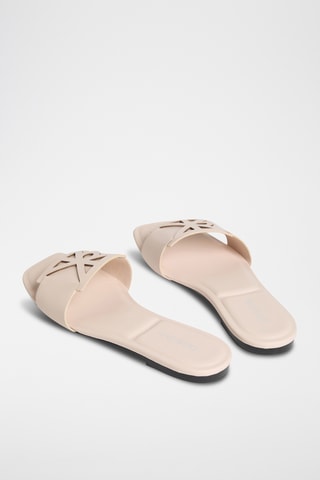 Mules en cuir - Beige clair
