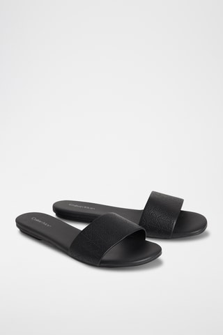 Mules en cuir nappa - Noir