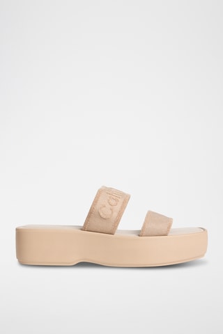 Mules plateformes - Gris