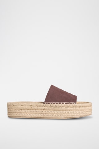 Mules en nubuck - Marron foncé