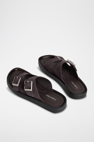 Mules en nubuck - Marron