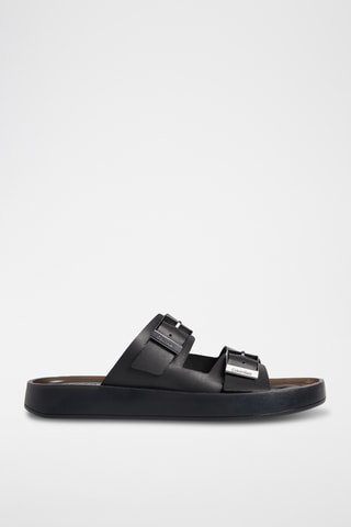Mules en cuir - Noir