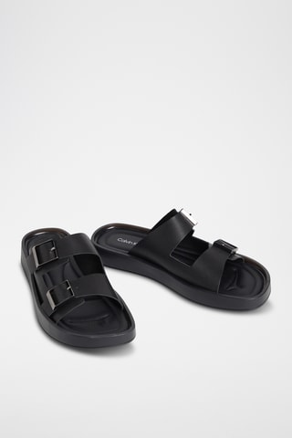 Mules en cuir - Noir