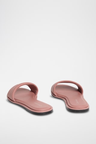 Mules en cuir - Rose poudré