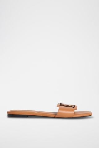 Mules en cuir - Marron