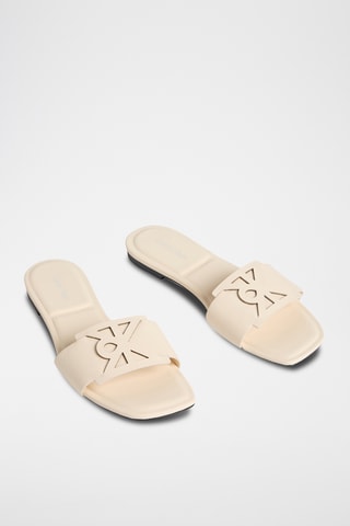 Mules en cuir - Jaune