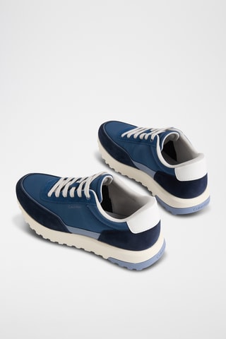 Baskets en cuir - Bleu cobalt