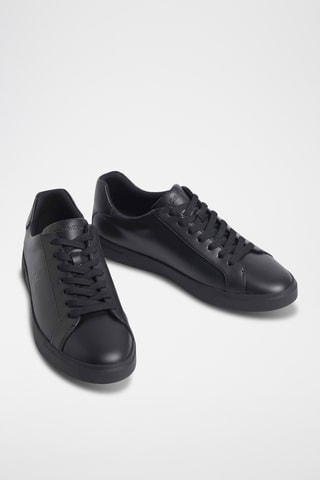Zapatillas de piel - Negro