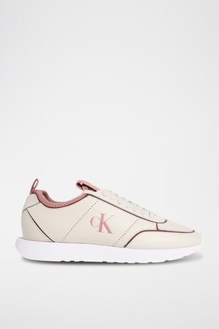 Baskets en cuir - Beige clair