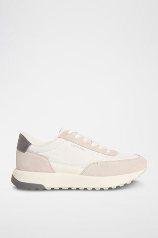 Baskets en cuir et nubuck - Blanc