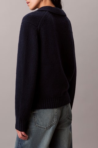 Pull en laine - Bleu marine